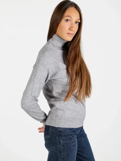Nova Pullover dolcevita da donna con strass - grigio