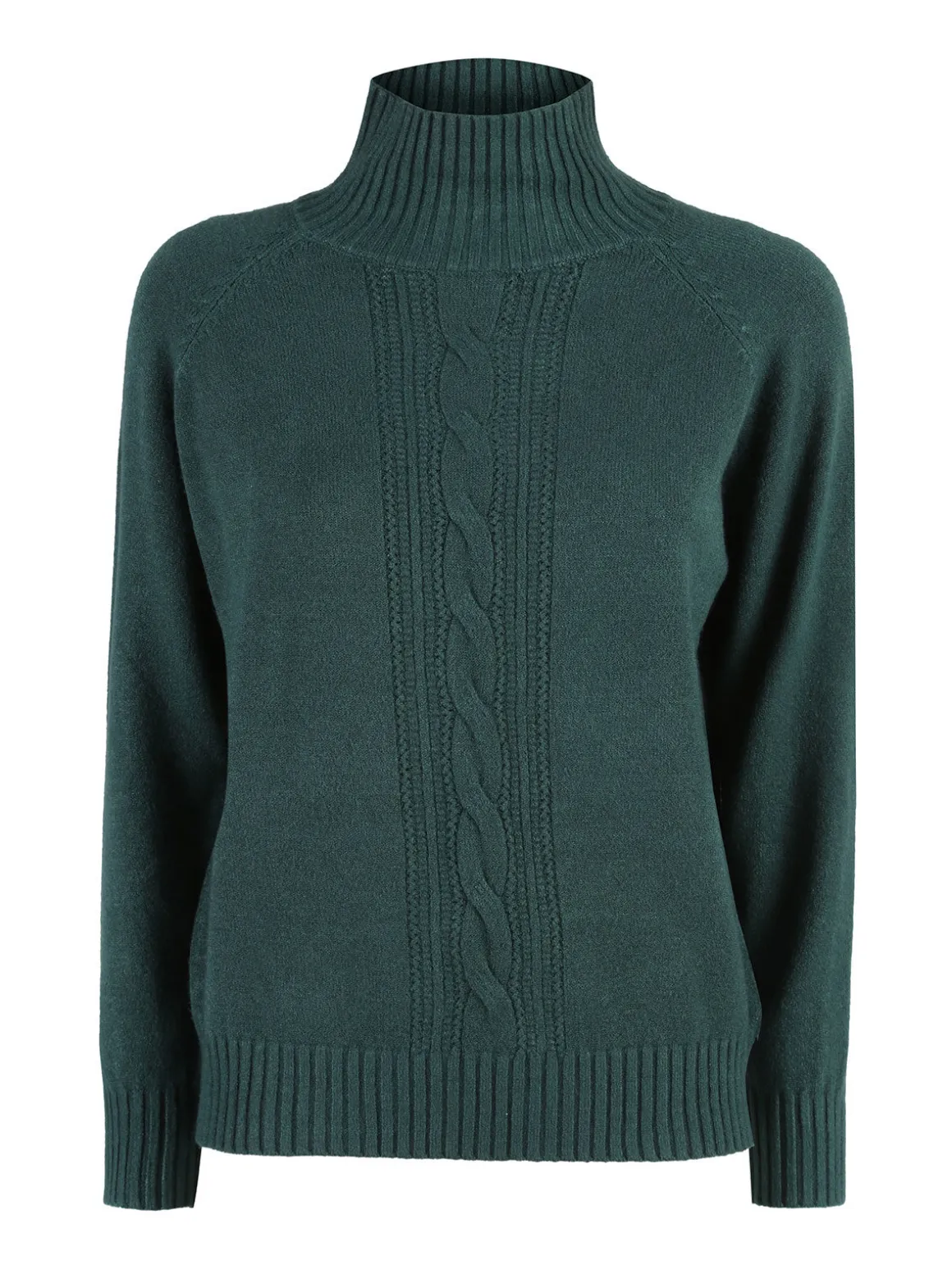 Nova Pullover donna con collo alto - verde