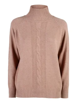 Nova Pullover donna con collo alto - taupe
