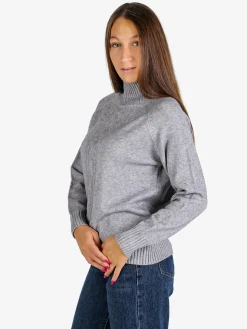 Nova Pullover donna con collo alto - grigio
