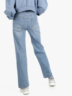 Nove&Nove Jeans donna a gamba dritta con strass
