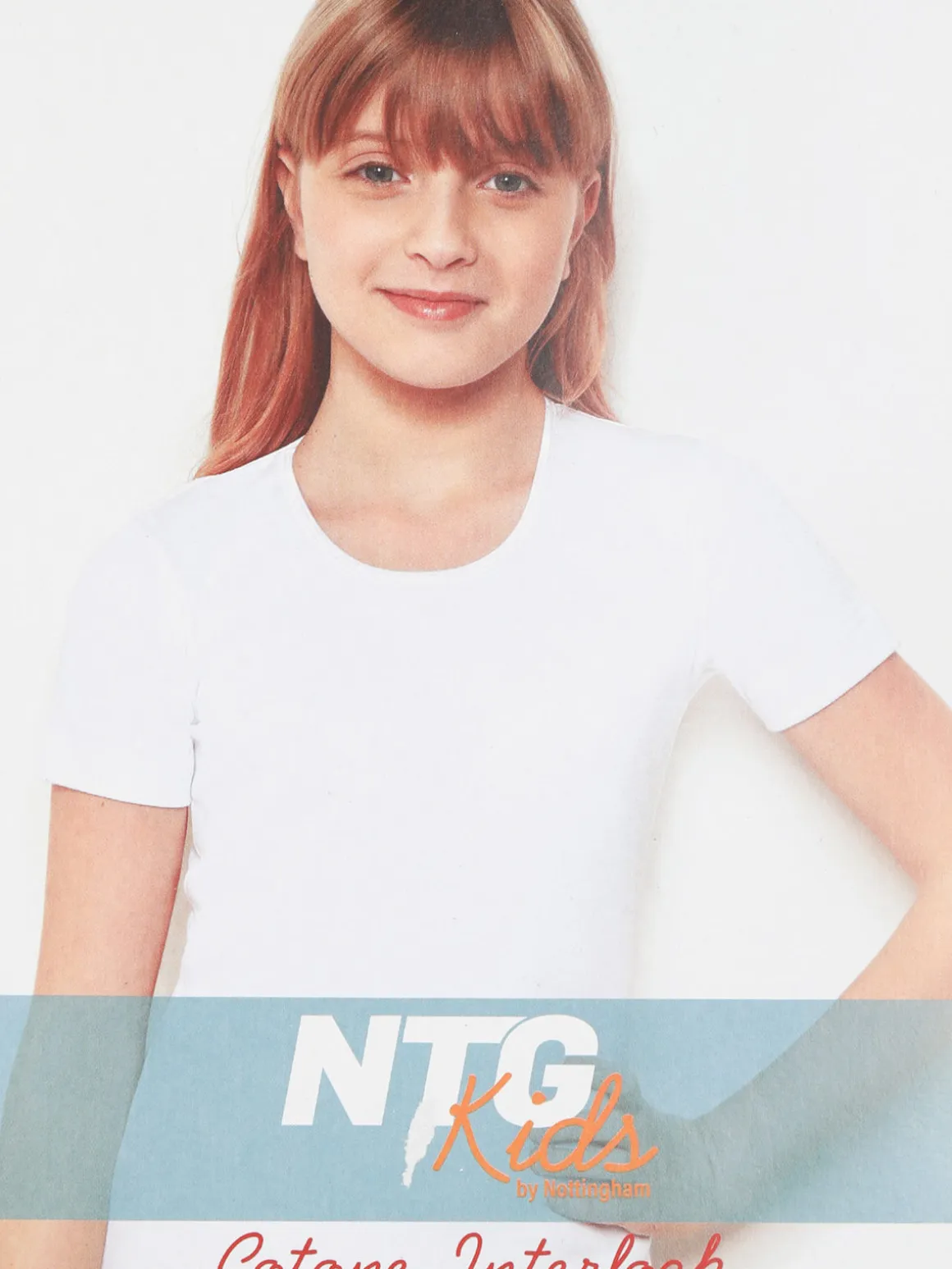 Ntg T-shirt intima da bambina in cotone interlock
