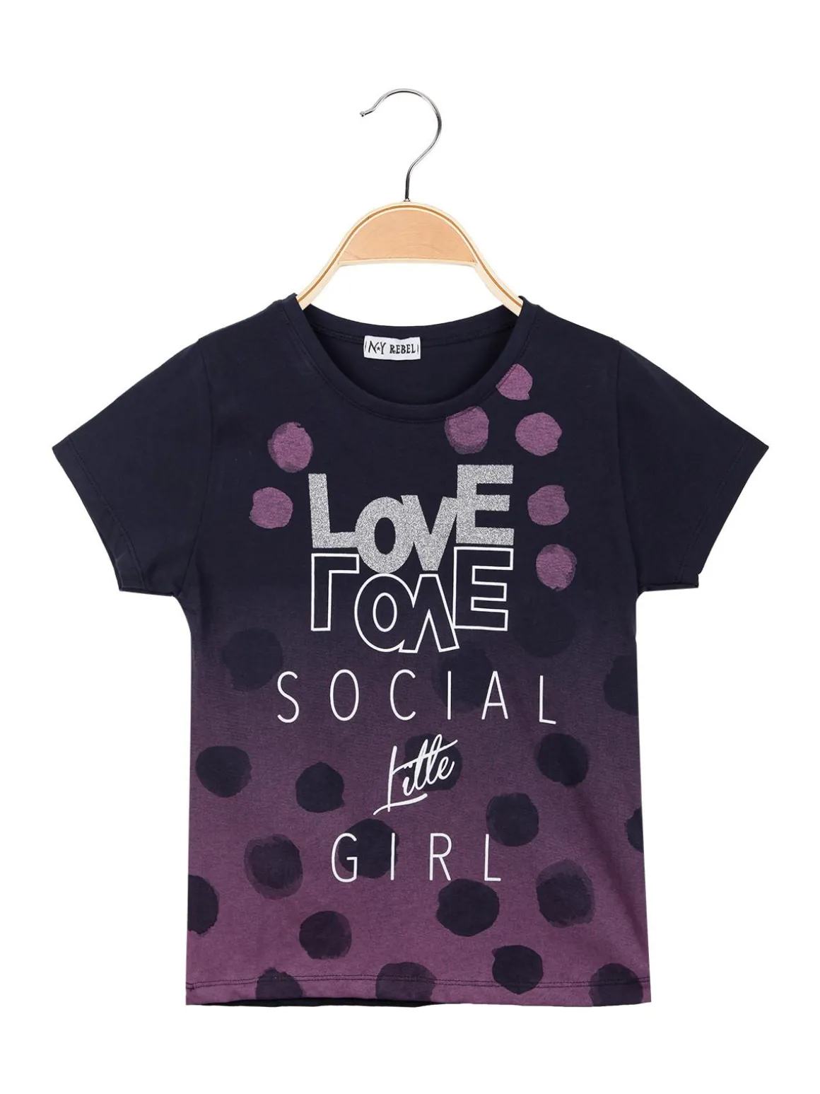 Ny Rebel T-shirt girocollo con scritte