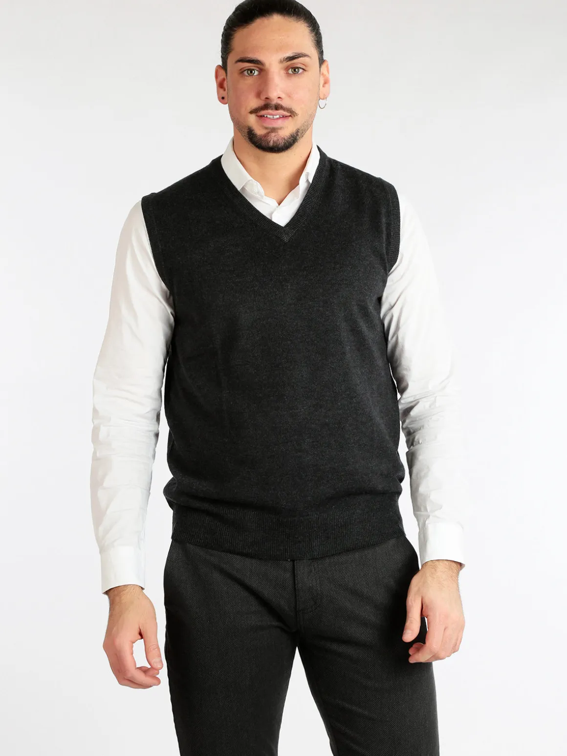 Occhi&Belli Gilet in maglia da uomo in misto cachemire