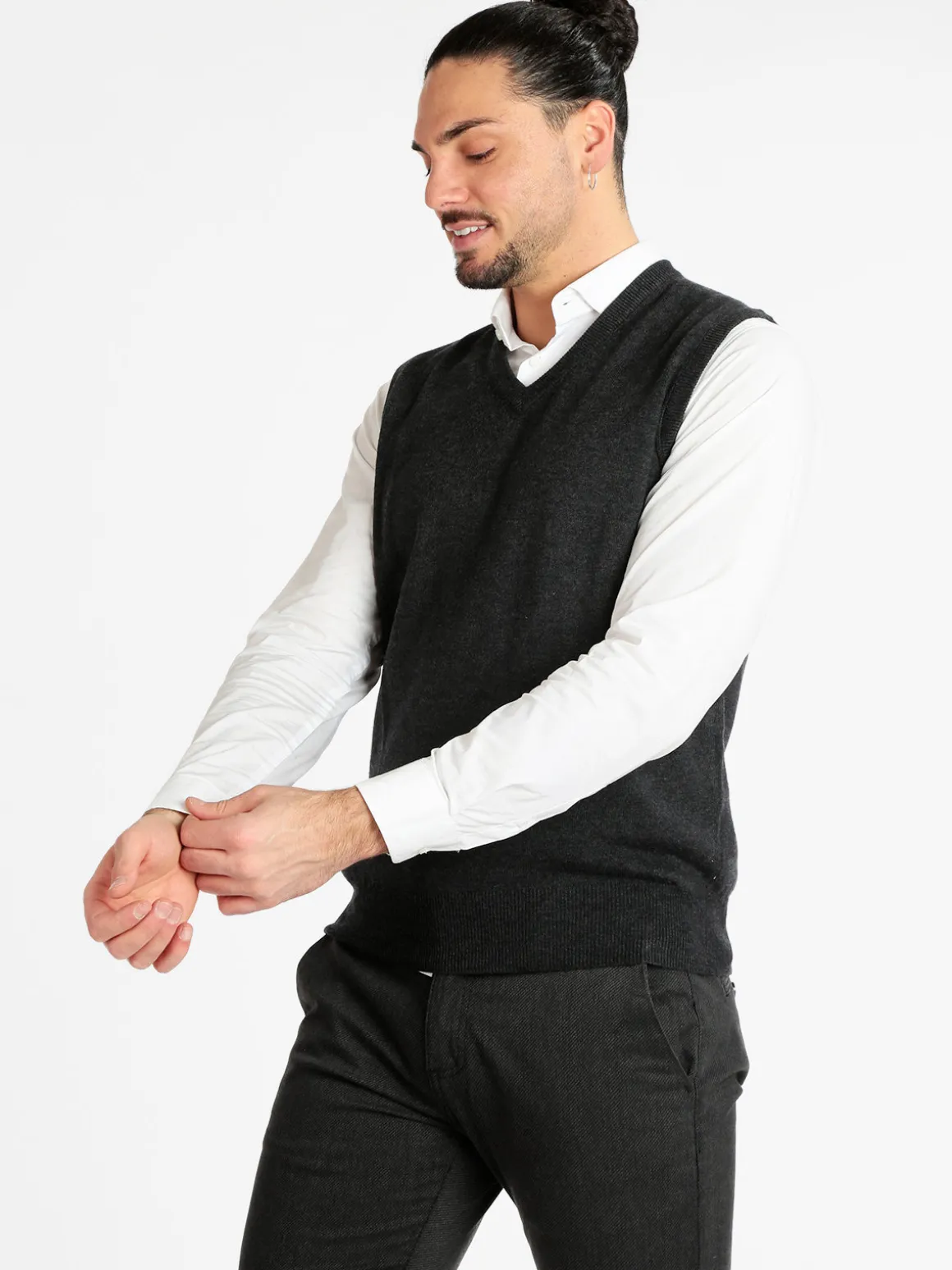 Occhi&Belli Gilet in maglia da uomo in misto cachemire