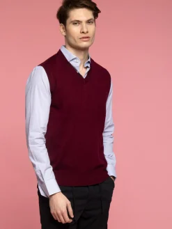 Occhi&Belli Gilet in maglia da uomo in misto cachemire