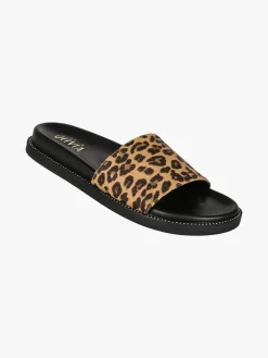 Olivia Ciabatte donna con fascia larga animalier - multicolore