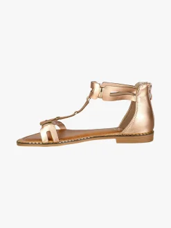 Olivia Sandali bassi da donna chiusi sul tallone con zip - rosa