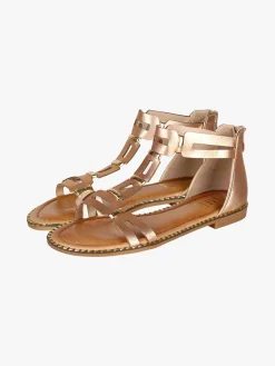 Olivia Sandali bassi da donna chiusi sul tallone con zip - rosa