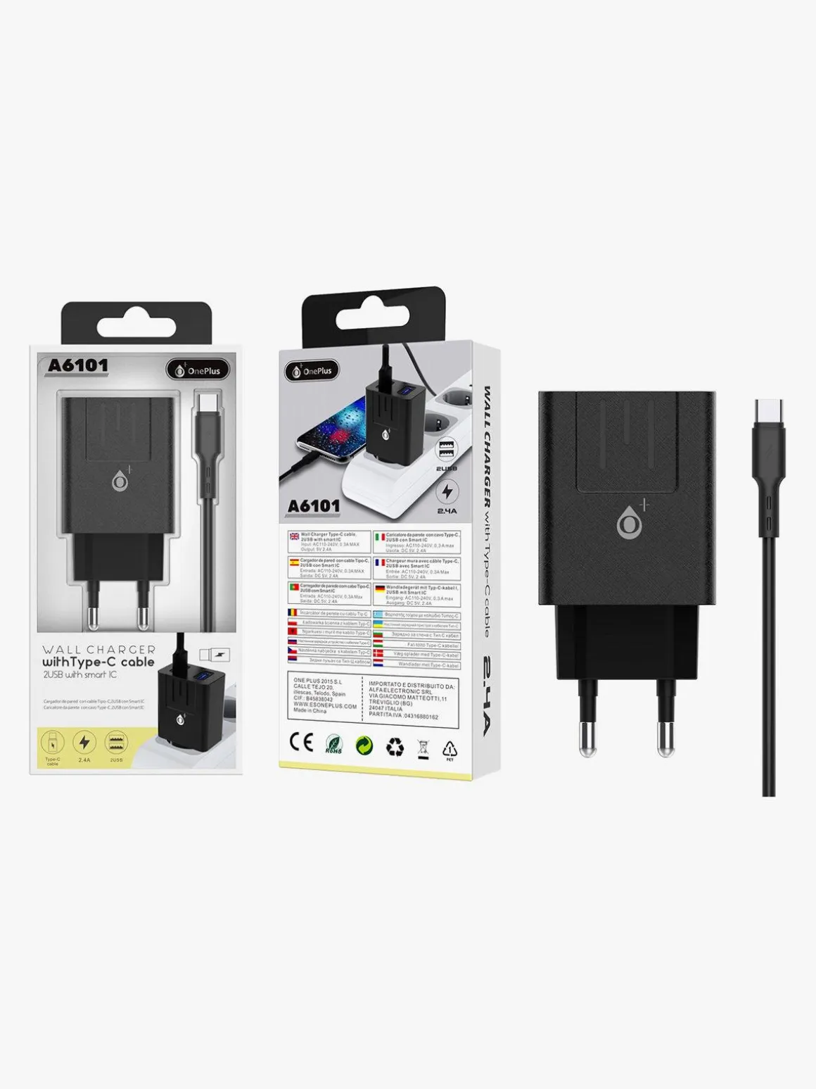 Oneplus Caricabatterie da muro dual USB