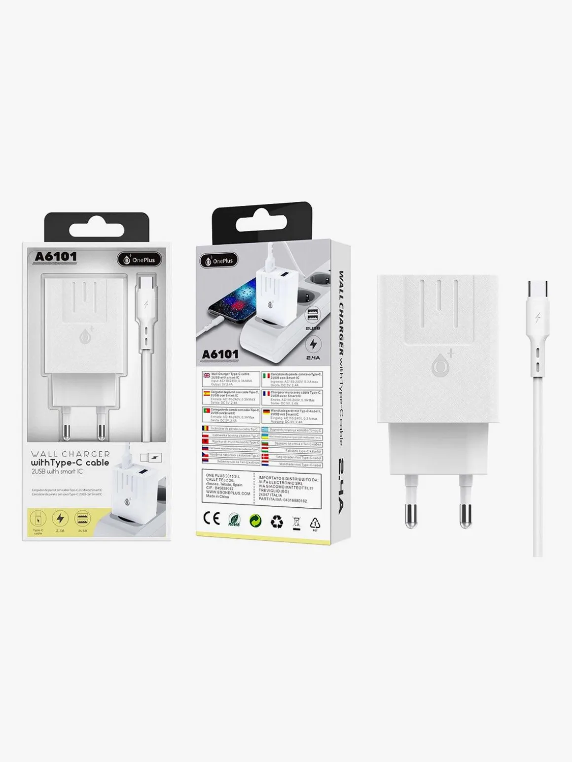 Oneplus Caricabatterie da muro dual USB