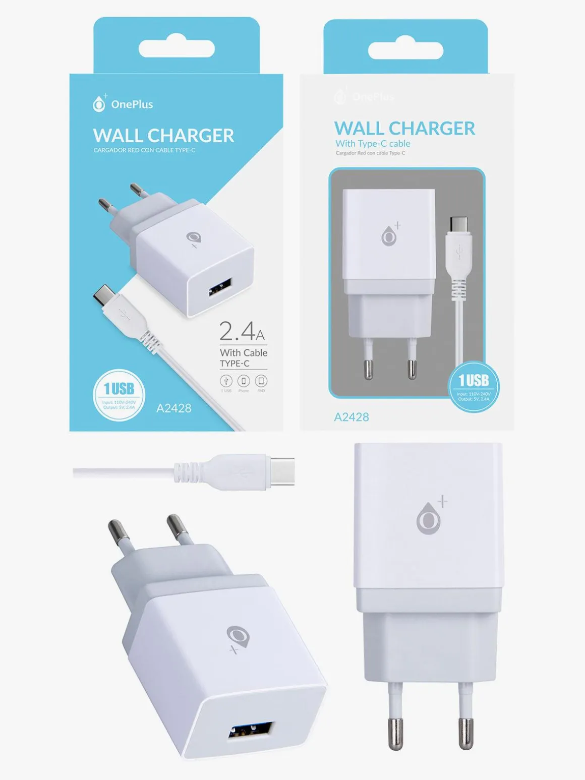 Oneplus Caricatore da parete con cavo tipo C
