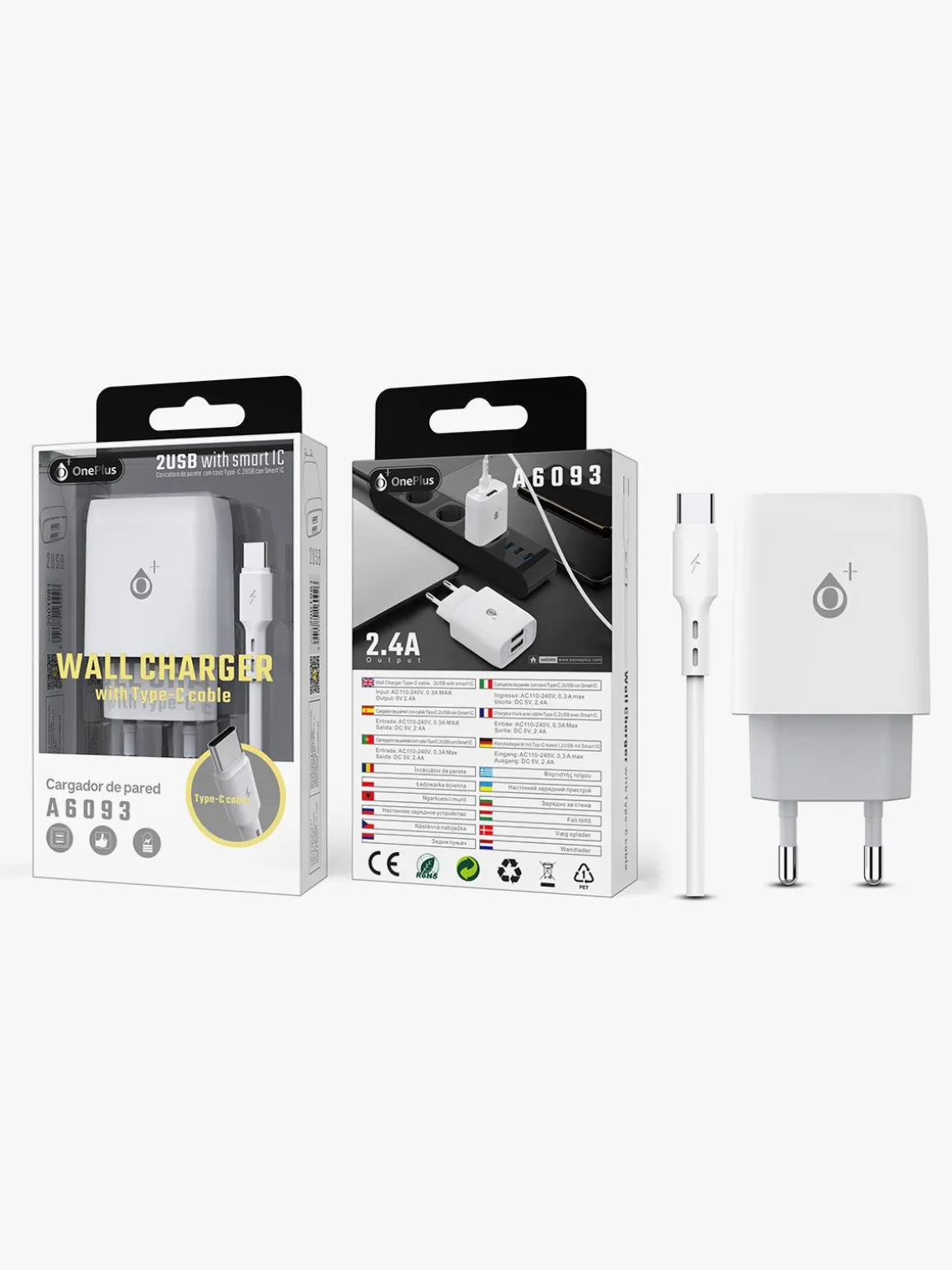 Oneplus Caricatore da parete con cavo i phone