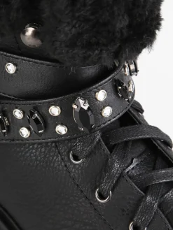 Onyx Stivaletti stringati con strass