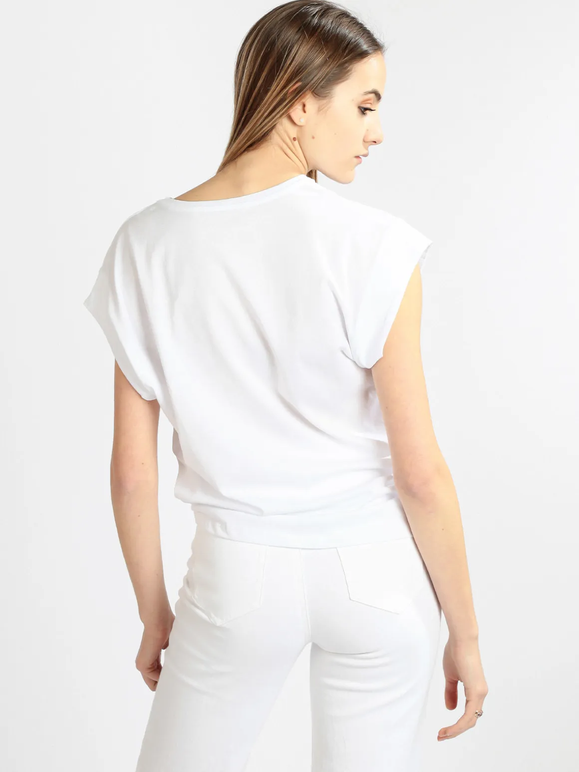 Ootd T-shirt donna oversize con stampa