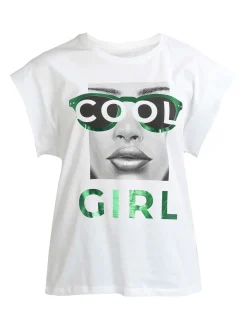 Ootd T-shirt donna oversize con stampa