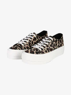 Original Marines Sneakers donna in tela animalier con platform