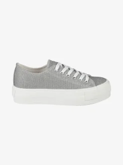 Original Marines Sneakers donna in tela brillantinata con platform