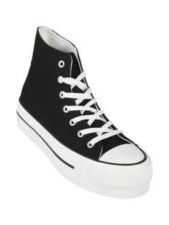 Original Marines Sneakers donna alte in tela con platform