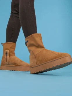 Original Marines Stivali donna scamosciati con platform e interno peloso