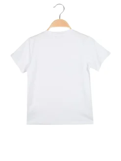 Paris T-shirt da ragazzo in cotone con stampa ITALIA - bianco