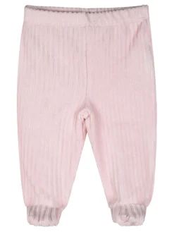 Pastello Completo 2 pezzi da neonata in ciniglia - rosa