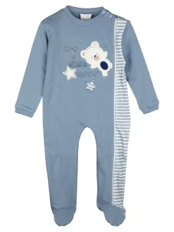 Pastello Pigiama intero da neonato con zip intera - blu