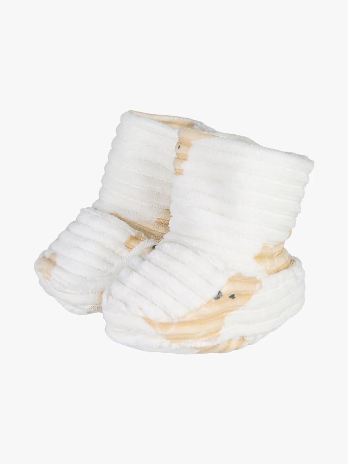 Pastello Set regalo neonati con babbucce e cappellino - panna
