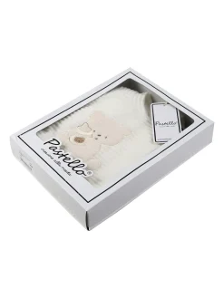 Pastello Tutina in ciniglia da neonati con stampe - beige