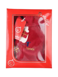 Pastello Tutina natalizia da neonati in ciniglia - rosso