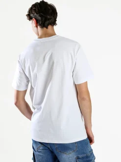 Paterson T-shirt girocollo da uomo in cotone - bianco