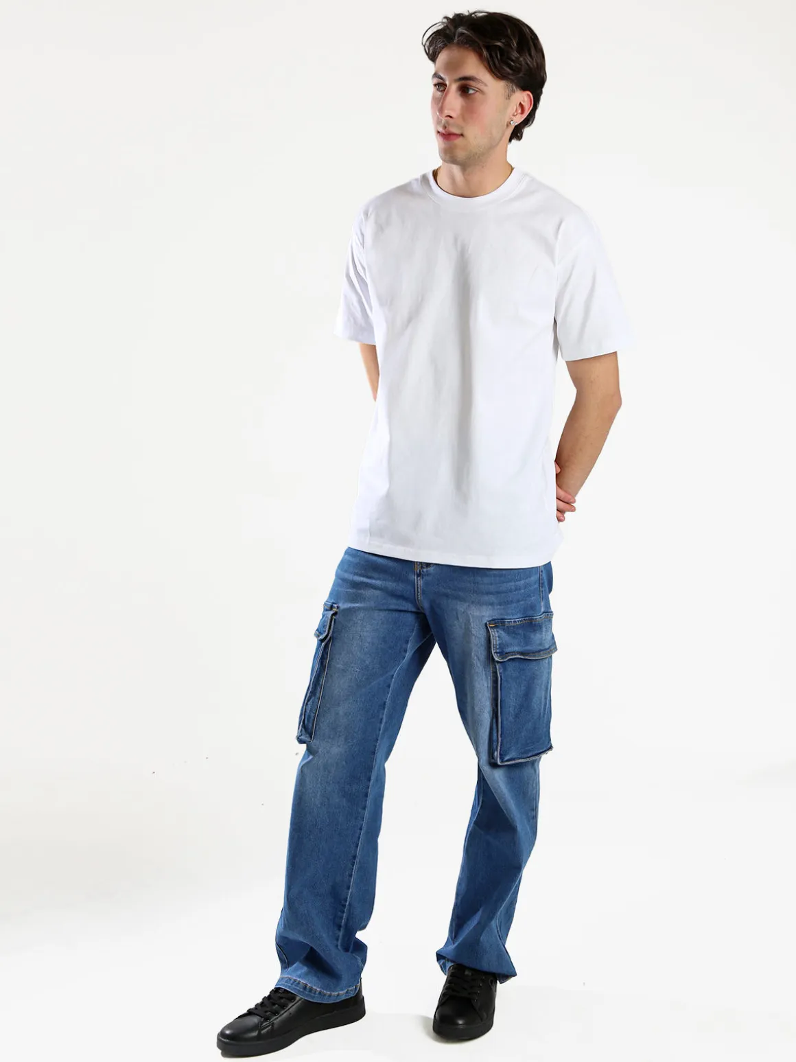 Paterson T-shirt girocollo da uomo in cotone - bianco