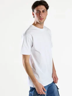 Paterson T-shirt girocollo da uomo in cotone - bianco