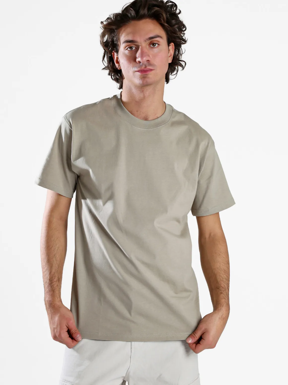Paterson T-shirt girocollo da uomo in cotone - sabbia