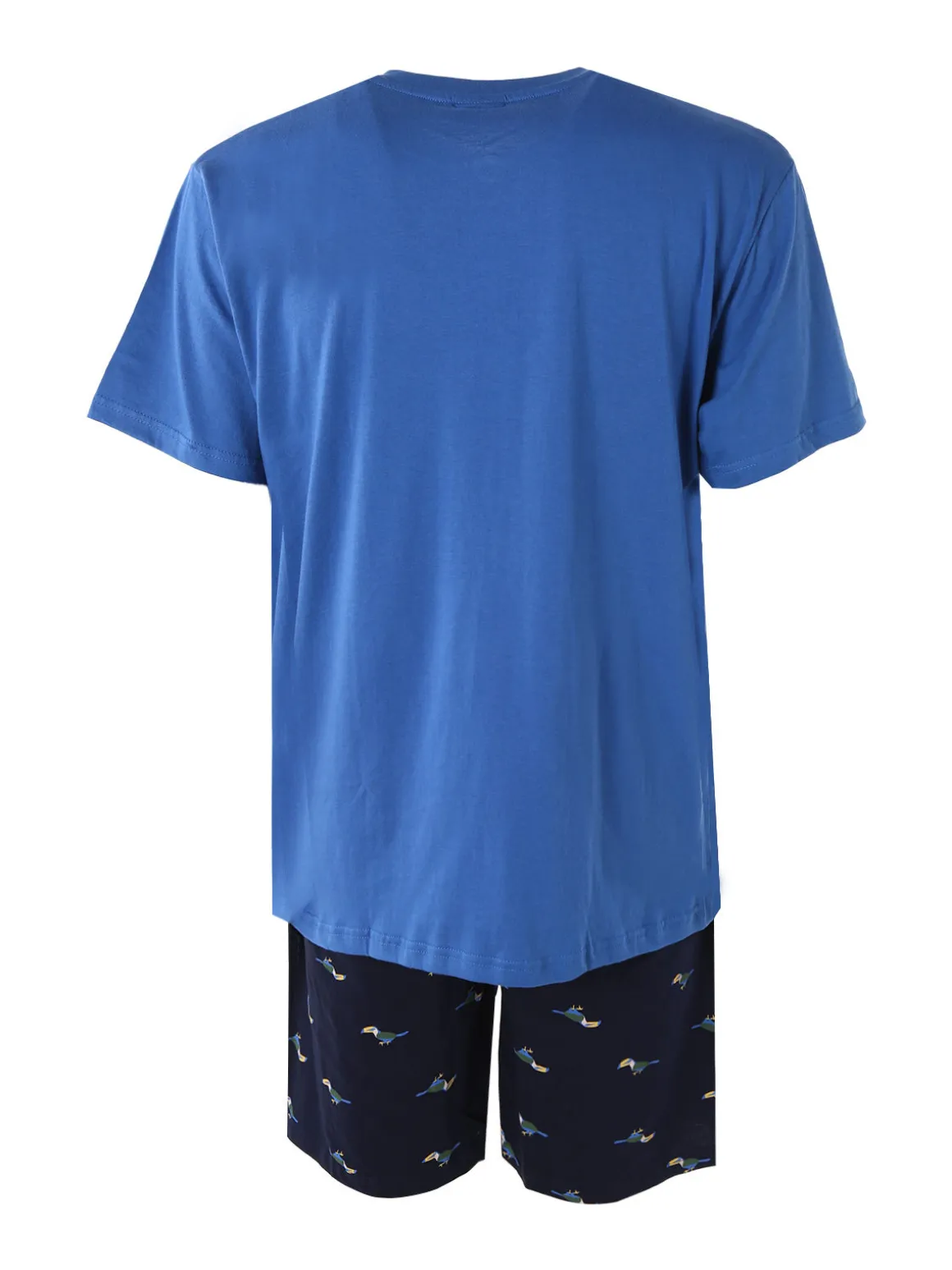 Paul Martin Pigiama corto da uomo in cotone naturale - blu