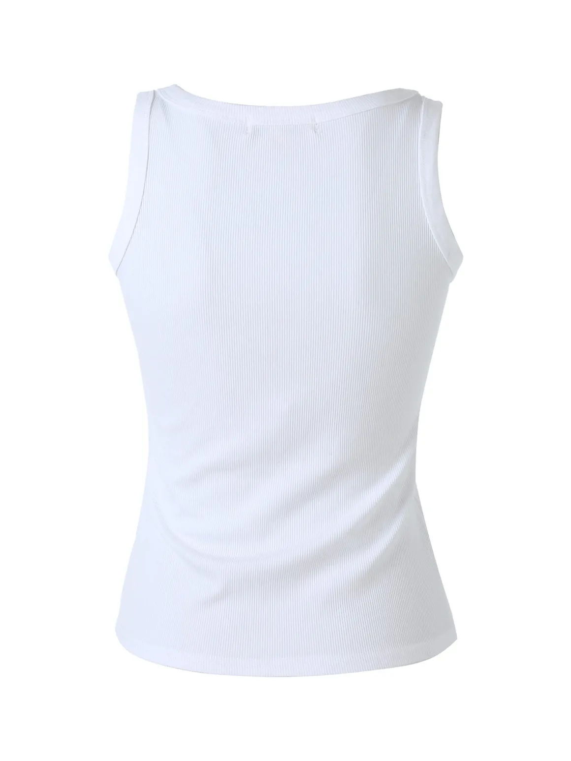 Peafowl Top girocollo da donna a costine - bianco