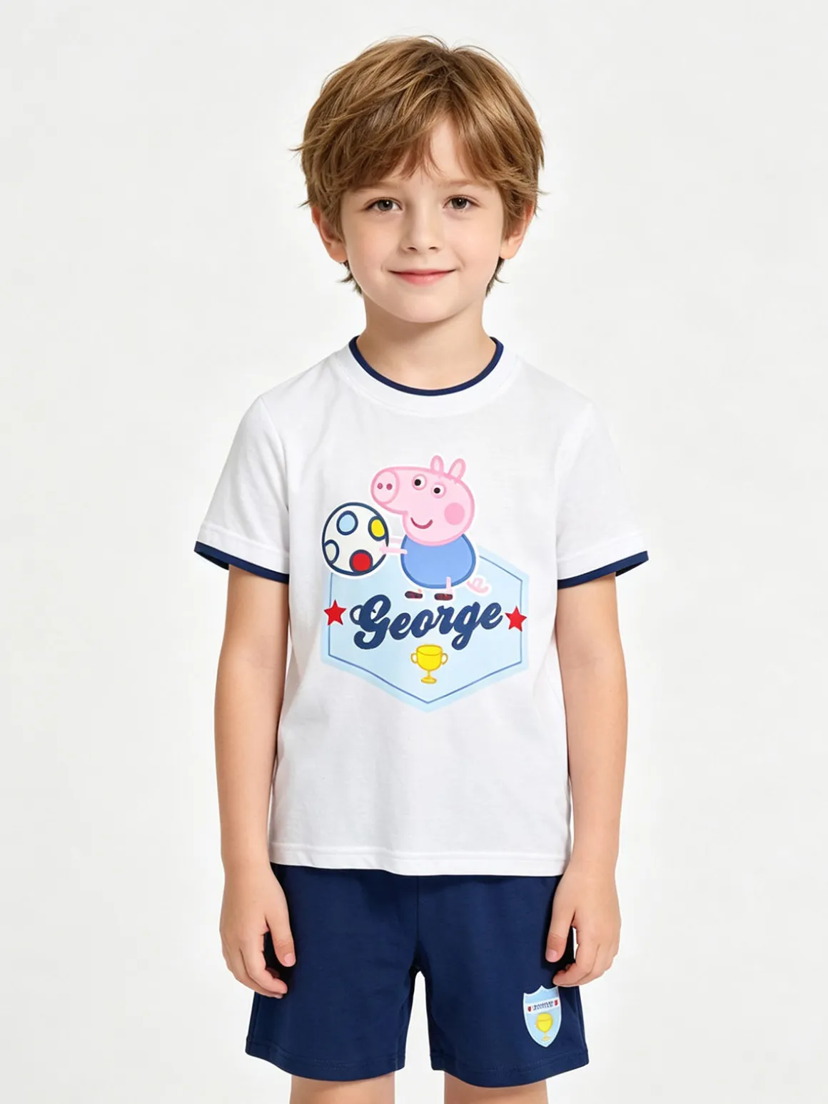 Peppa Pig Pigiama corto bimbo con stampa george