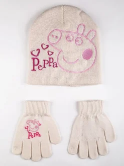 Peppa Pig set cappello + guanti bambina