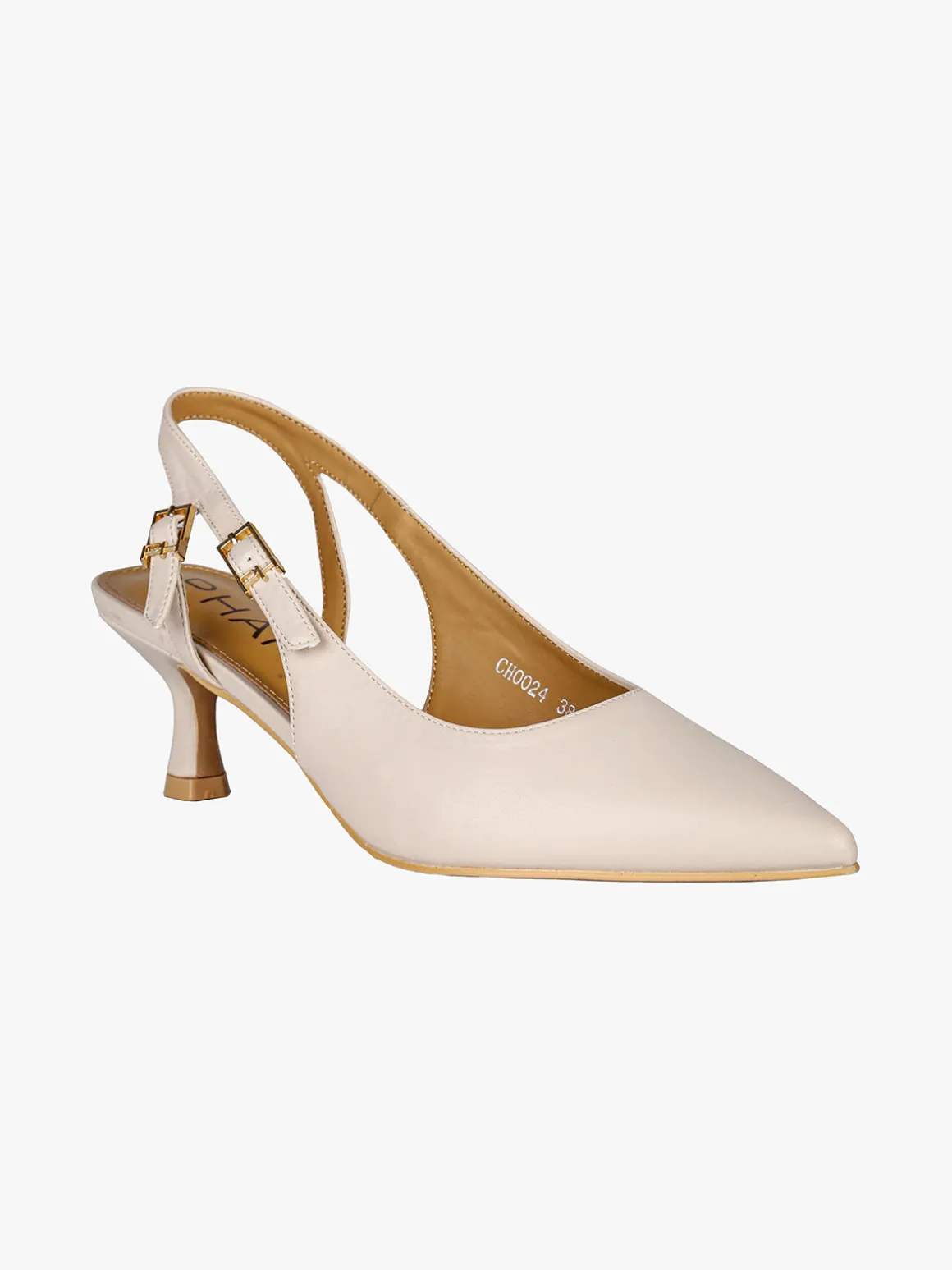 Phard Slingback donna a punta con tacco a rocchetto