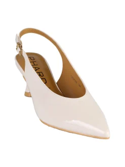 Phard Slingback donna a punta con tacco a rocchetto - beige