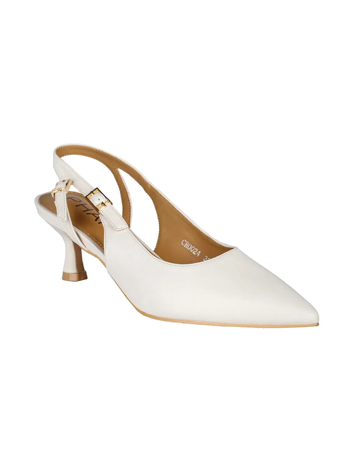 Phard Slingback donna a punta con tacco a rocchetto