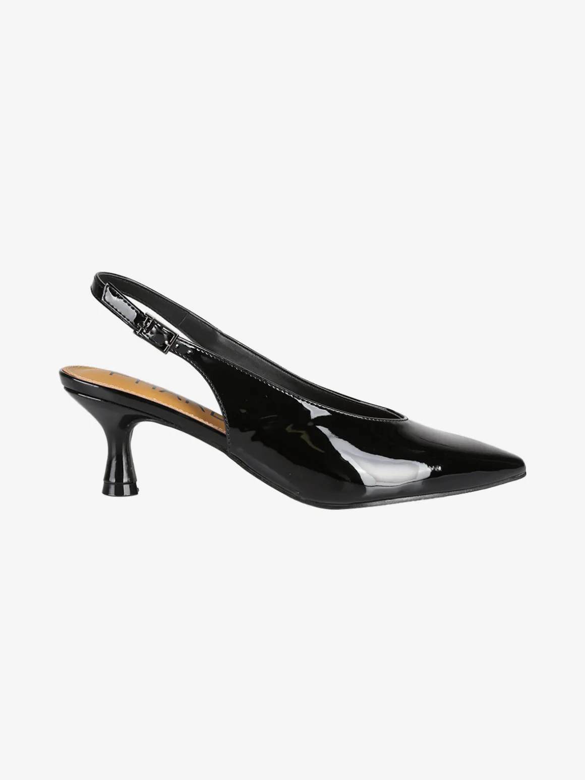 Phard Slingback donna in vernice con tacco a rocchetto - nero
