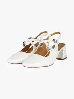 Phard Slingback donna Mary Jane in vernice con tacco e punta quadrata