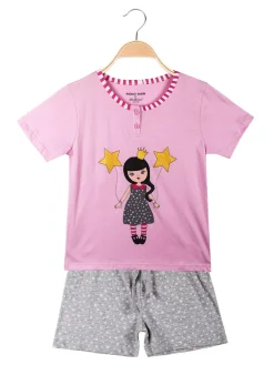 Piccoli Sogni Pigiama corto da bambina in cotone