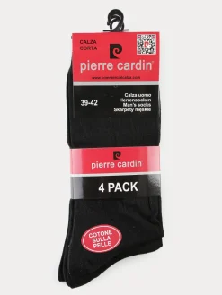 Pierre Cardin Calze corte da uomo tinta unita. Confezione da 4 paia
