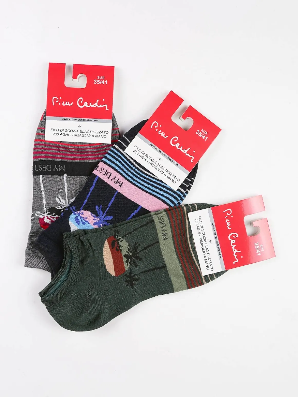 Pierre Cardin Calze corte donna con fiori Confezione 3 paia