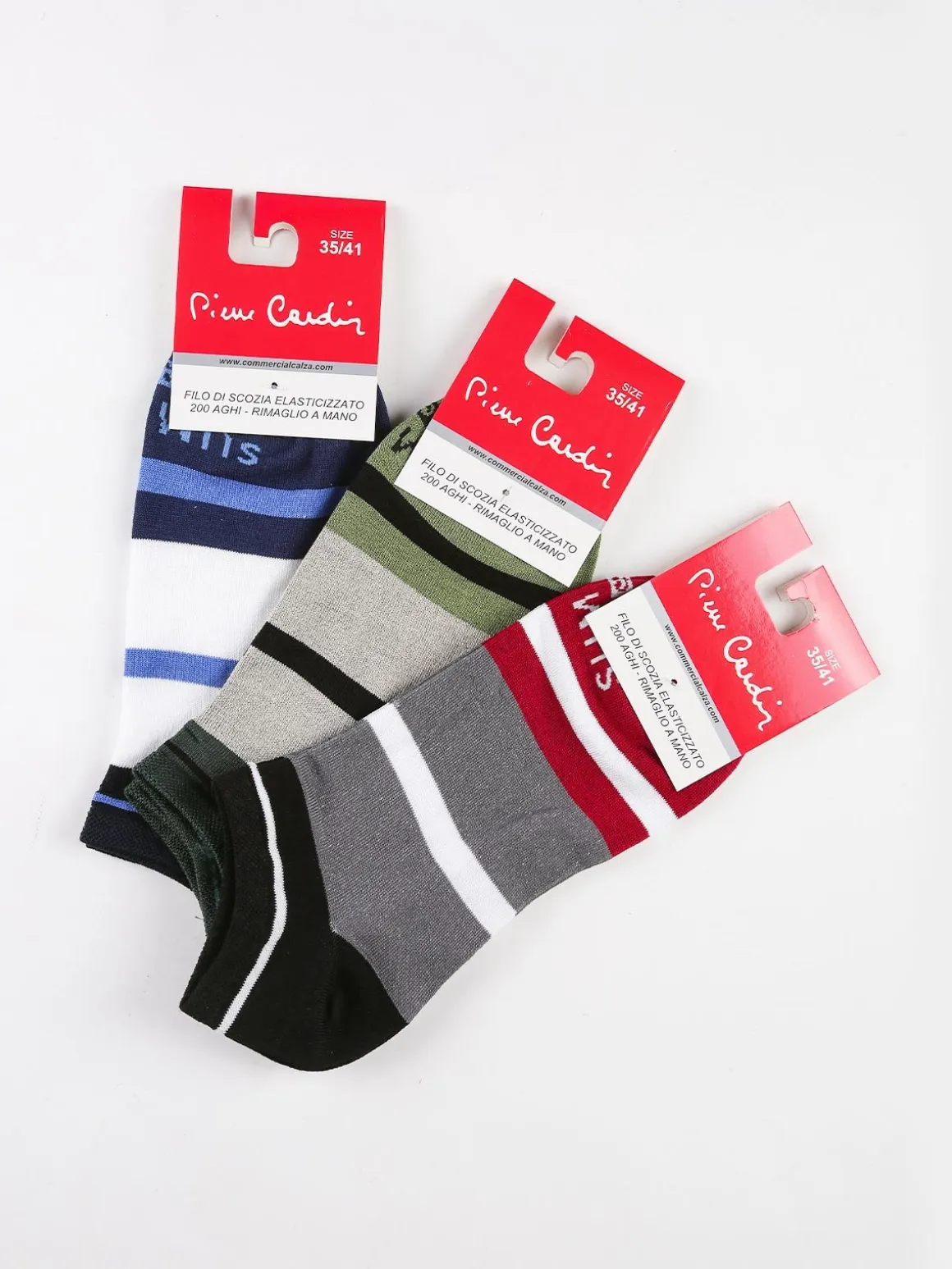Pierre Cardin Calze corte donna a righe Confezione 3 paia