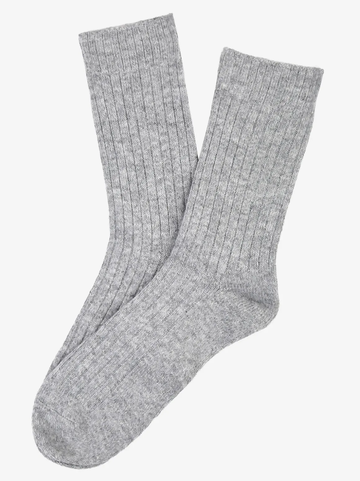 Pierre Cardin Calze corte donna in misto lana e cashmere a costine - grigio