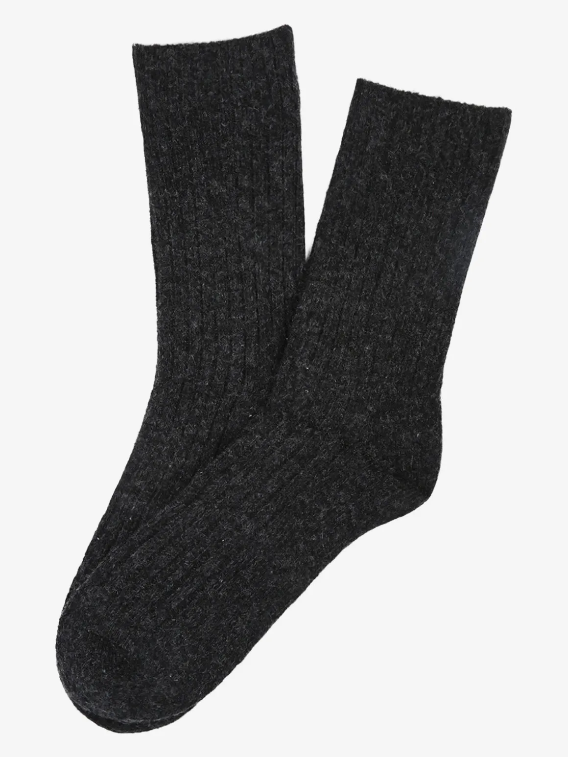 Pierre Cardin Calze corte donna in misto lana e cashmere a costine - nero