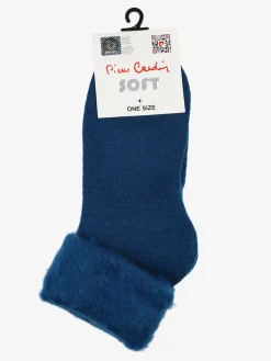 Pierre Cardin Calze soft donna con bordo di pelo - blu